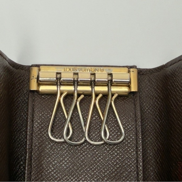 Vintage Louis Vuitton Damier Brown Ebene 4 Key Holder/Wallet, Unisex - Picture 7 of 10